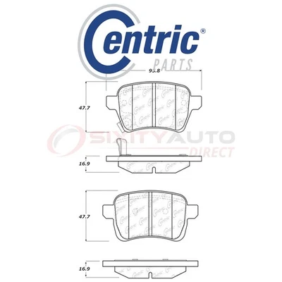 Centric C-TEK Metallic Disc Brake Pads for 2014-2018 Fiat 500L 1.4L L4 - Kit jw Foto 1 de 4