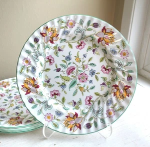 Minton Haddon Hall 10.5 in Dinner Plate Jacobean Floral 1948 Design Set of 2 - Picture 1 of 11