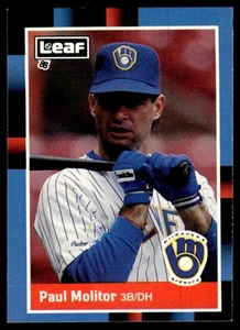 1988 Leaf Paul Molitor Milwaukee Brewers #168 - Picture 1 of 2