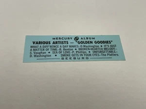 Jukebox LP 33 Title Strip Various Golden Goodies Mercury - Picture 1 of 1
