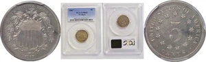 1867 No Rays 5C Shield Nickel Proof PCGS PR-65 - Picture 1 of 3