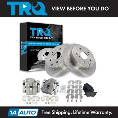 TRQ Rear Brake Pad & Rotor Kit Fits 2006-2011 Toyota RAV4 - Image 1 of 4