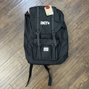 Mochila Herschel Little America Negra Personalizada BET Premios Bordada NUEVA NUEVA CON ETIQUETAS - Imagen 1 de 8