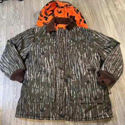 Walls Realtree Reversible Coat Medium Reg 38-40 Camo Green/Camo Blaze Orange USA - Image 1 of 4