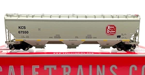 HO SCALETRAINS SXT30831 RIVET COUNTER COVERED HOPPER KANSAS CITY SOUTHERN KCS - Picture 1 of 2