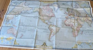 Mapa del Mundo 1951 de colección National Geographic Gilbert Grosvenor Editor - Imagen 1 de 11