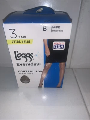 NEW L'eggs 3 Pair Everyday Control Top Sheer Toe Pantyhose | Free Shipping - Image 1 of 4