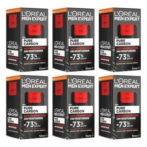 Crema hidratante de carbono puro L’Oréal Men Expert 50 ml - paquete de 6 (anti-imperfección) - Imagen 1 de 5