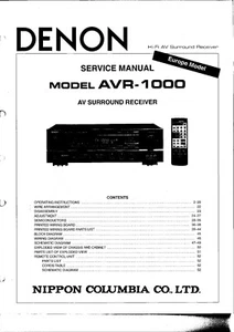 Service Manual-Anleitung für Denon AVR-1000 - Picture 1 of 1