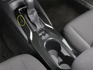 Steel Fiber Gear Shift Water Cup Frame Cover Trim For 20-24 Toyota Corolla Sedan - Picture 1 of 3