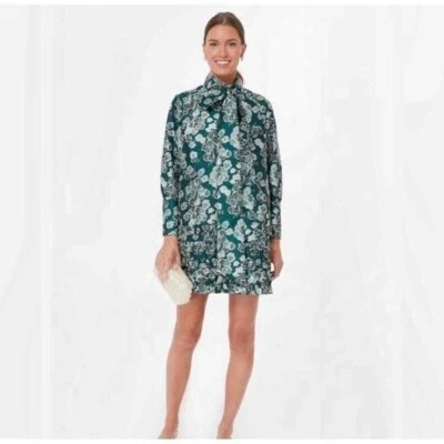 Tuckernuck NEW Green Floral Calypso Cosmos Celia Mini Dress Size M - Image 1 of 4