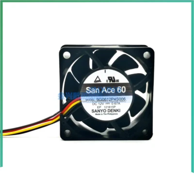 9G0612P4S006 6025 6CM SanAce60 12V 0.67A 4-wire PWM cooling fan - Image 1 of 4