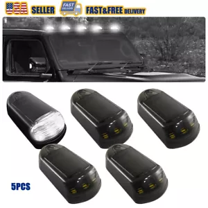 WHITE Solar Powered Cab Lights Cab Roof Lights for Ram Pickup Trucks Universal - Picture 1 of 21