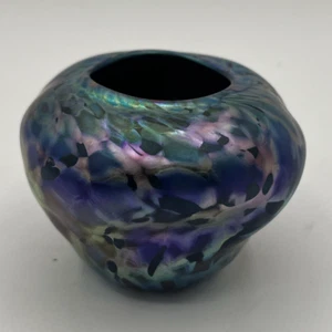 Vintage Abstract Art Glass Vase By A. Allison Hand Blown Signed And Numbered - Picture 1 of 18