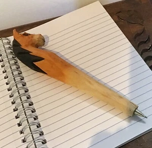 Penna a sfera cavallo in legno intagliato a mano animale fatta a mano artigianale - Foto 1 di 6