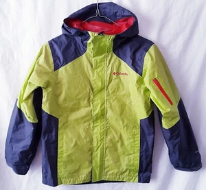 Columbia Kids Windbreaker Omni - Shield Youth size 10 / 12 Jacket Hood Zip Green - Picture 1 of 9