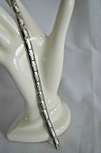 VTG STERLING SILVER 0.925 MEXICO WOMEN BRACELET WITH TOP ENGRAWED - Picture 1 of 8