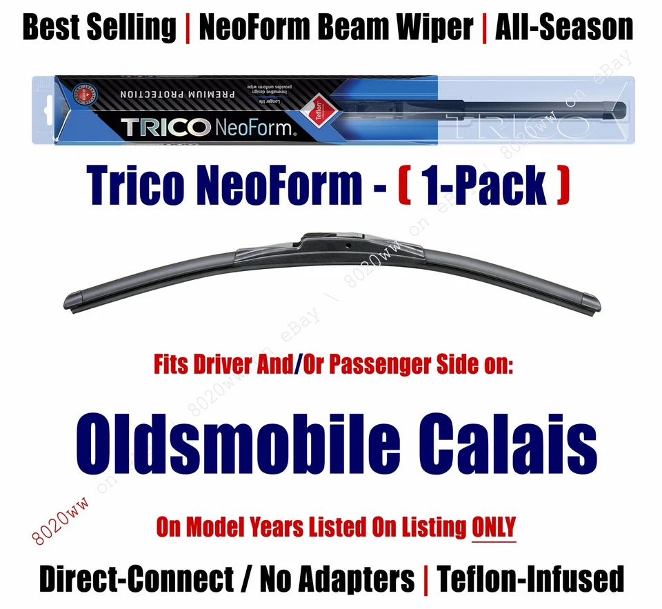 (Cantidad 1) Escobilla limpiaparabrisas NeoForm súper premium para Oldsmobile Calais 16190 1985-1987 Foto 1 de 1