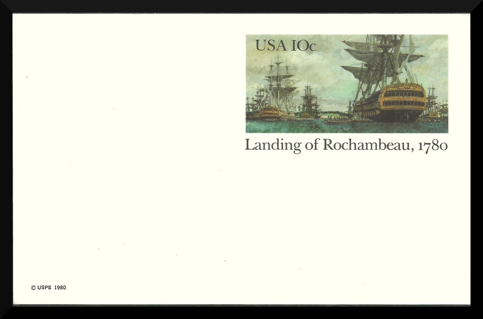 Scott UX84, The 1980 10¢ Landing of Rochambeau in 1780 Postal Card - Entire - Image 1 of 1