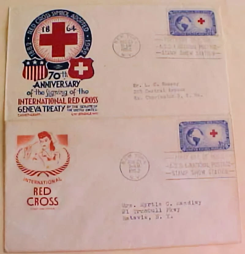 USA FDC RED CROSS 1952 STAEHLE & H-F CACHETS - Image 1 of 1