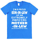 Amazing Mother-In-Law Proud Son-In-Law T-Shirt Gift for Son-In-Law Present Idea