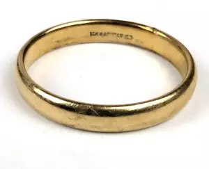Vintage ArtCarved Solid 14K Gold Plain Men's Wedding Band Ring 5.1 gr Sz 12.5 - Picture 1 of 5