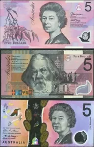 2000s Australian Mint First Prefix 21stCentury Set of AA01/BA02/AA16 $5 Polymers - Foto 1 di 1