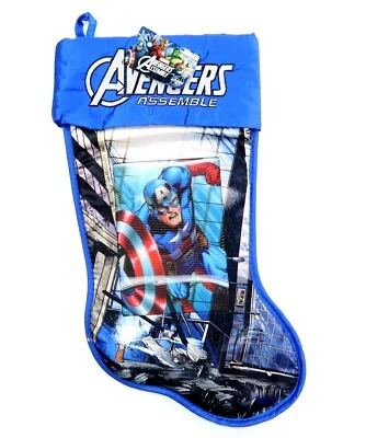 Nuevo MARVEL AVENGERS ASSEMBLE 17" Medias de Navidad con CAPITÁN AMÉRICA  Foto 1 de 4
