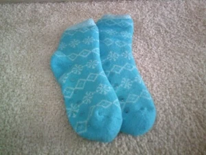 Womans Blue Slipper/Socks    NEW - Picture 1 of 1