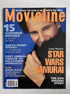 Movieline LIAM NEESON Star Wars James Earl Jones Noah Wyle May 1999 NO LABEL new - Picture 1 of 2