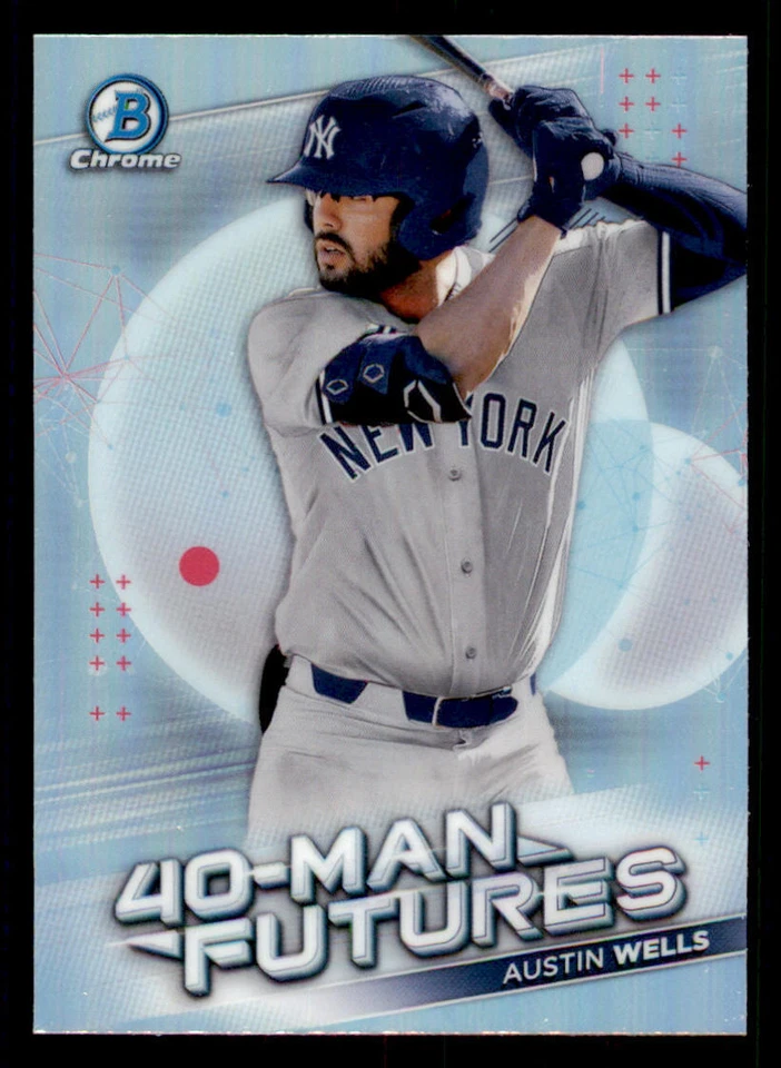 2021 Bowman Chrome 40-Man Futures Refractors #FMF22 Austin Wells - Image 1 of 2