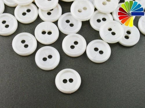 100 Wäscheknöpfe 11mm rund 2-Loch Knöpfe - Bild 1 von 1
