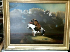 WESTERNPFADFINDER VON MOORE, 1890, WESTERNGEMÄLDE, GERAHMT, SCHÖN - Bild 1 von 5