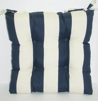 Resort Spa Outdoor Patio Seat Pad ~ Cabana Stripe ~ 17" x 17.5" x 3" **NEW** - Image 1 of 3