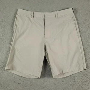 J Crew Shorts Mens Size 32 Beige Tech Casual Flat Front Chino - Picture 1 of 8