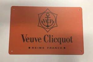 Veuve Clicquot Champagne Metal Tin Signs - Man Cave Alcohol Vintage Wine Brut - Picture 1 of 1