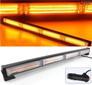23'' 72W Cob Led Emergency Warning Hazard Flash Strobe Beacon Light Bar Amber - Picture 1 of 8