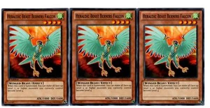 Yugioh- 3X Heraldic Beast Berners Falcon - Common - 1st - ABYR-EN013 - NM - Picture 1 of 1