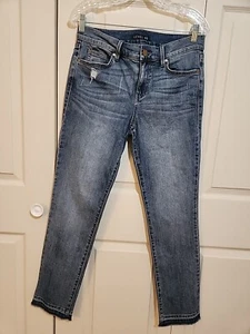 Level 99 Womens Jeans Size 28 Chloe RN# 99299 Stretch Demin Distressed Raw Hem - Picture 1 of 11