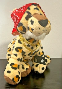 GANZ Webkinz Leopard Plush ROCK ON ROCKERZ Bandana Chains Armband Rocker - Picture 1 of 5