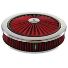 Extraflow Red Chrome Air Cleaner Filter 9"x 2" Assy fit Stromberg 2-5/8" Base
