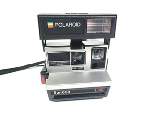 Polaroid 600 Sun600 LMS Silver and Black Instant Film Camera - Tested - Picture 1 of 7