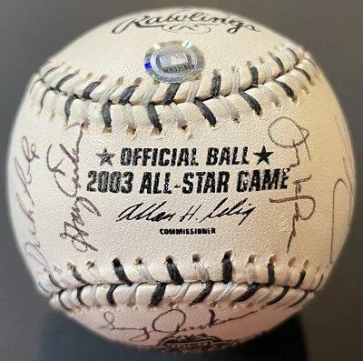 2003 National League All-Star Game Team Signed Baseball x25 Autographed MLB LOA Foto 1 de 4