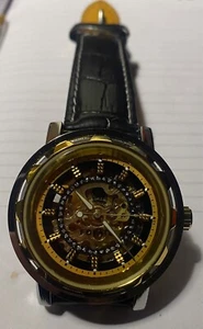 AUTOMATIKUHR MODELL SKELETON SOLO TIME DIAL SCHWARZ NEU - Bild 1 von 3