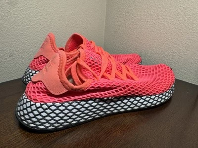 Adidas Mens Deerupt Runner Turbo Sneakers Pink Athletic Running  B41769 Size 9.5 - Image 1 of 4