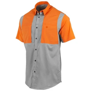 BERETTA TKAD Flex Grey/Blaze Orange Short Sleeve Shrt (LU951T23340965) Mens XL - Picture 1 of 6
