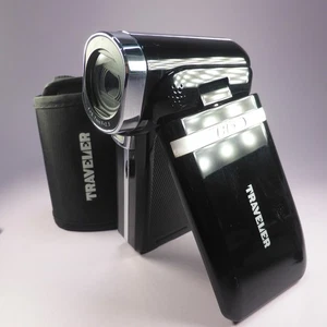 Traveler DV550HD High Definition Handheld Camcorder Black Tested W/ Battery + SD - Picture 1 of 8