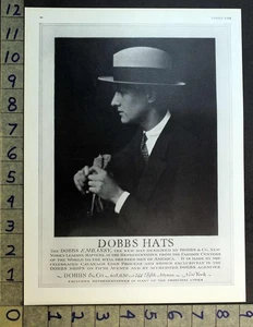 1926 MEN FASHION DOBBS HAT EMBASSY ALFRED CHENEY JOHNSTON PHOTOGRAPHER AD FC8902 - Picture 1 of 1