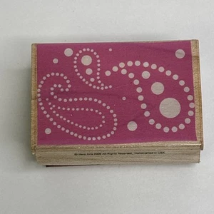 Paisley Background Block Hero Arts Wood Mounted Rubber Stamp - Picture 1 of 4
