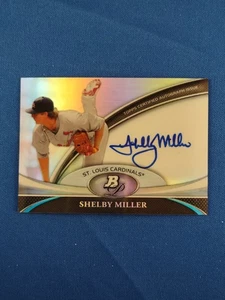 2011 Bowman Platinum Shelby Miller RC Rookie Refractor Auto Autogramm #BPA-SM - Bild 1 von 2